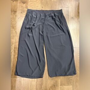 Eileen Fisher Tencel viscose crepe pleated wide leg pull on dress pants 3X